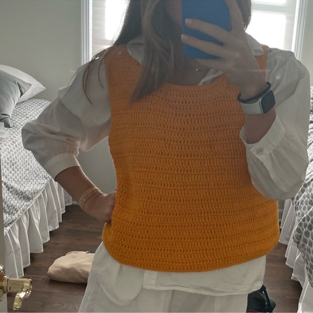 Anthropologie Knit Crochet Crop Tank